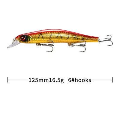 1kom Mamac za pecanje Minnow 12,5 cm/17,7 g Umjetni mamac na vodi 3D oči Plastični vobleri Pribor Pesca Magnetni sustav za daleko bacanje
