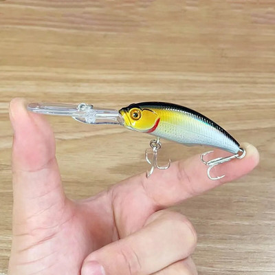 1Gb peldošs Minnow zvejas māneklis 9,5 cm 8,5 g Crankbait mākslīgā cietā ēsma Bass Vobleri karpu līdaku mānekļi Kvalitatīvi Pesca Tackle