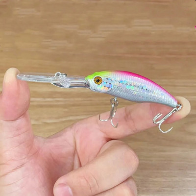 1Gb peldošs Minnow zvejas māneklis 9,5 cm 8,5 g Crankbait mākslīgā cietā ēsma Bass Vobleri karpu līdaku mānekļi Kvalitatīvi Pesca Tackle