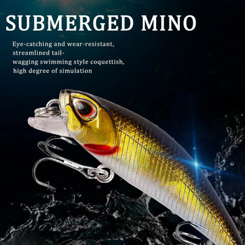 1 τεμ. Mini Minnow Fishing Lures Wobblers 4,5cm 3,5g Βυθιζόμενο Τεχνητό Πλαστικό Σκληρό Δόλωμα Στρόφαλο Jerkbait Pesca Bass Tackle