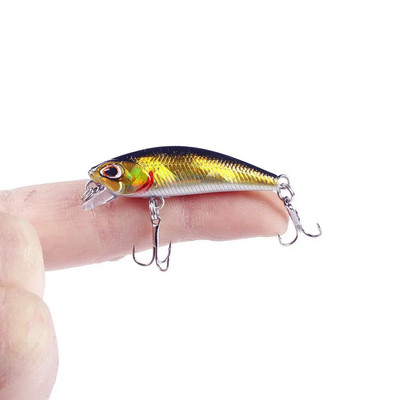 1tk Mini Minnow kalapüügi landid voblerid 4,5cm 3,5g uppuvad kunstplastist kõva sööt Crankbait Jerkbait Pesca Bass Tackle