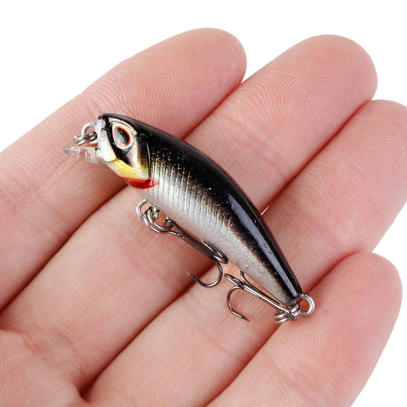 1tk Mini Minnow kalapüügi landid voblerid 4,5cm 3,5g uppuvad kunstplastist kõva sööt Crankbait Jerkbait Pesca Bass Tackle