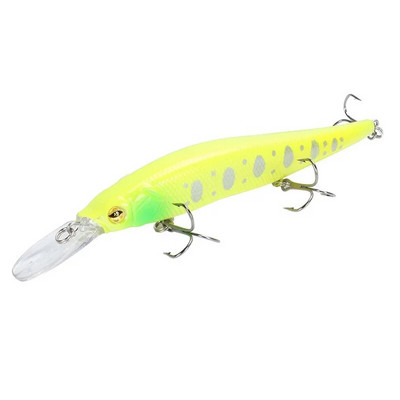 1 gab Minnow makšķerēšanas mānekļi 13,5 cm 15,8 g kvalitatīvi suspensijas vobleri 3D Lifelike Eyes Bass Pike Bait Mākslīgā Pesca cietā ēsma