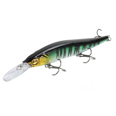 1 gab Minnow makšķerēšanas mānekļi 13,5 cm 15,8 g kvalitatīvi suspensijas vobleri 3D Lifelike Eyes Bass Pike Bait Mākslīgā Pesca cietā ēsma