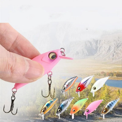 1db Süllyedő Minnow horgászcsali 5cm 4,9g Mini mesterséges kemény csali Sharp horog csuka basszus Crankbait wobblerek pisztráng horgászfelszerelés