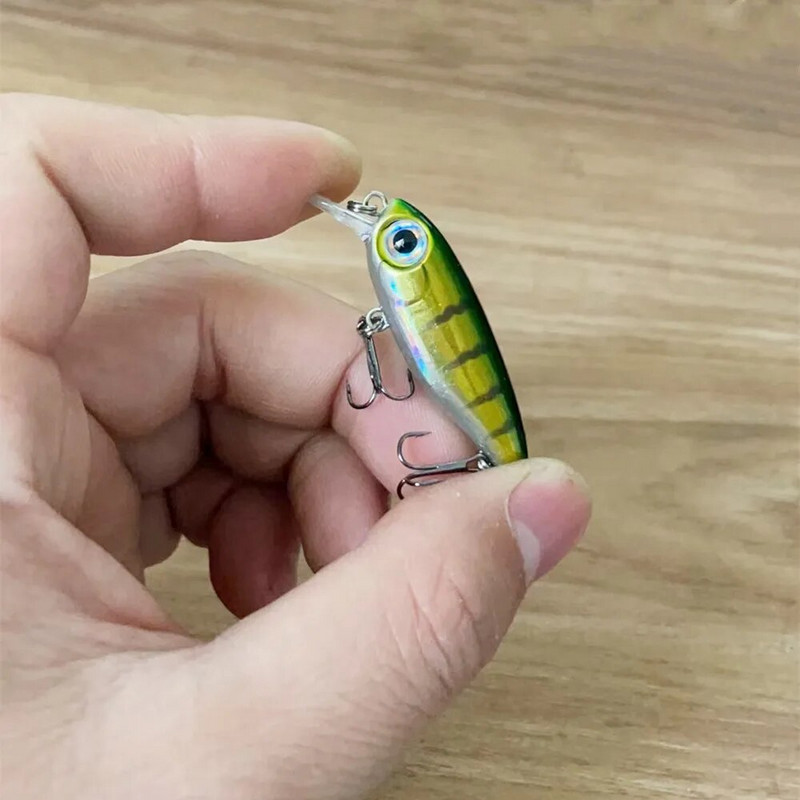 1gab./partijā Mini Minnow zvejas mānekļi vobleri 4,5cm 2,5g mākslīgās plastmasas cietā ēsma Crankbait Jerkbait Pesca Bass Tackle