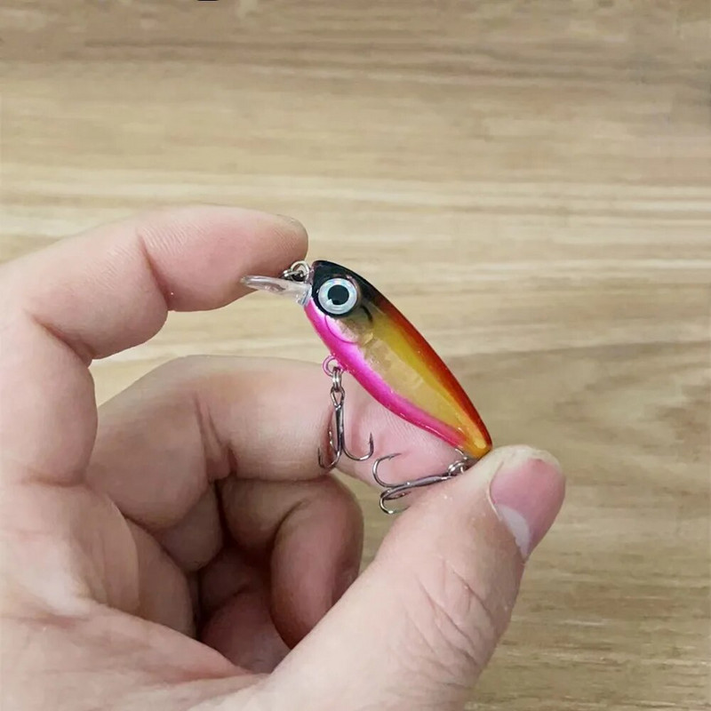 1gab./partijā Mini Minnow zvejas mānekļi vobleri 4,5cm 2,5g mākslīgās plastmasas cietā ēsma Crankbait Jerkbait Pesca Bass Tackle