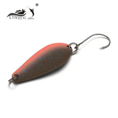 LTHTUG Peche Leurre Pesca PAL SPOON 2,5g 30mm Colorful Spoon Bait Copper Stream Metāla makšķerēšanas māneklis forelei Chub Asaris lasis