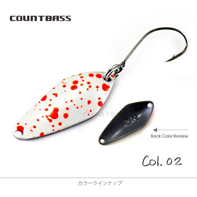 COUNTBASS Foreļu makšķerēšanas karotes 2,4 g 3/32oz Casting Metāla Lure for Salmon Pike Bass Metāla misiņa ēsmas
