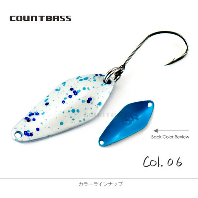 COUNTBASS Foreļu makšķerēšanas karotes 2,4 g 3/32oz Casting Metāla Lure for Salmon Pike Bass Metāla misiņa ēsmas
