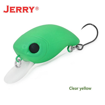 Jerry Tiptoe 2,4g 3cm Wobble Makšķerēšanas māneklis Crankbait Hard Bait Peldošs mikro spinings māneklis Ultralight Pesca Tackle