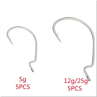 FTK 2vnt./sl. 5g 12g 25g švaistiklis Jig head kabliukas žvejybos kablio galvutė Jig masalas kietas masalas minkštas kirminų kabliukas žvejybai