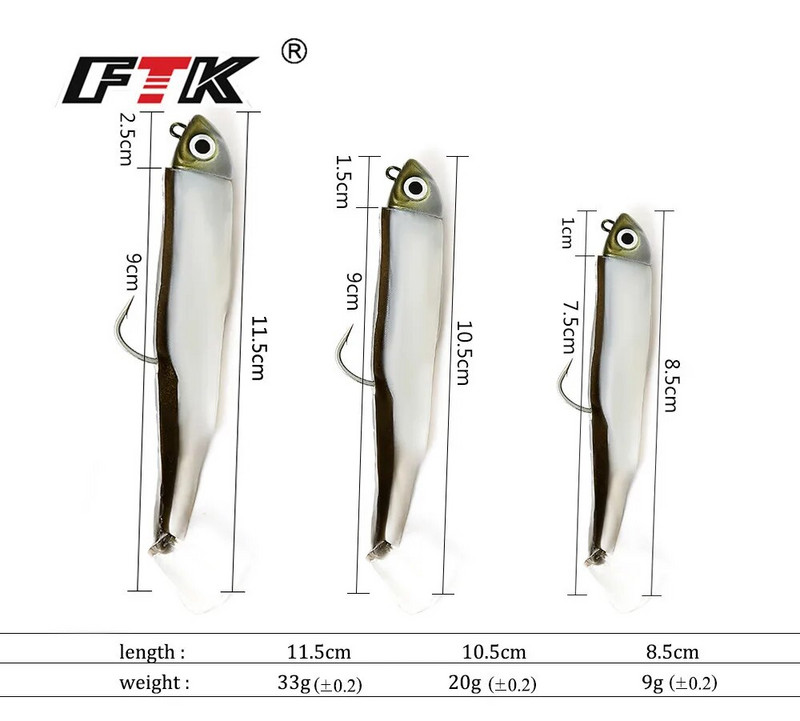 FTK 2vnt./sl. 5g 12g 25g švaistiklis Jig head kabliukas žvejybos kablio galvutė Jig masalas kietas masalas minkštas kirminų kabliukas žvejybai