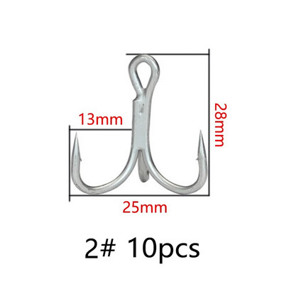 Balleo 5/10PCS Sharp četrkārši pastiprināts trīskāršs enkura āķis Trīskārši trīs makšķerēšanas āķi 4X reizes māneklis trīs dakšu trīs spīļu āķis