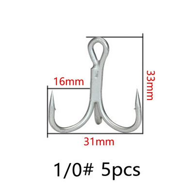 Balleo 5/10PCS Sharp četrkārši pastiprināts trīskāršs enkura āķis Trīskārši trīs makšķerēšanas āķi 4X reizes māneklis trīs dakšu trīs spīļu āķis