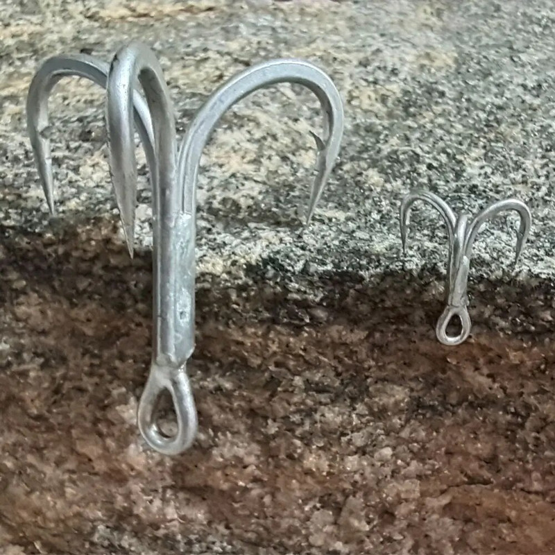 Balleo 5/10PCS Sharp četrkārši pastiprināts trīskāršs enkura āķis Trīskārši trīs makšķerēšanas āķi 4X reizes māneklis trīs dakšu trīs spīļu āķis