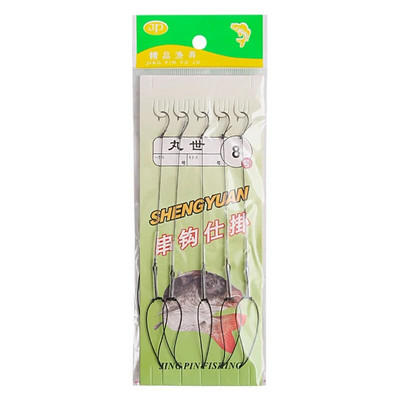 Augsta oglekļa tērauda platformas Grozāmi makšķerēšanas piederumi Pesca 3#-18# ēsmu turētāja aukla ar 5 āķiem makšķerēšanas āķu komplekts Marusi Ishni