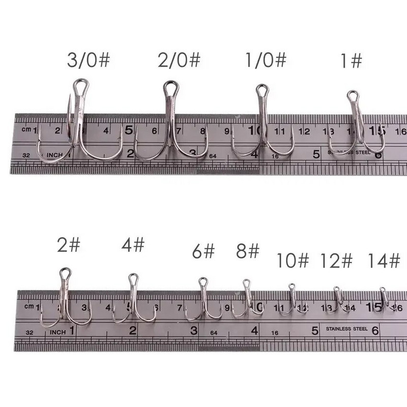 Aorace 10 kom Visokougljični čelik Bodljikave udice Super oštre trostruke udice Dodaci za morski pribor s kutijom