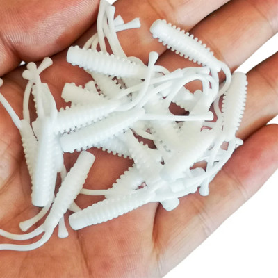 MUKUN 20PCS Micro Soft Fishing Lure 0,4g/40mm Rock Fishing Bait Soft Wobble Wobbler Artificial Fishing Accessories