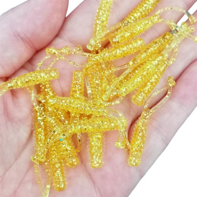 MUKUN 20PCS Micro Soft Fishing Lure 0,4g/40mm Rock Fishing Bait Soft Wobble Wobbler Artificial Fishing Accessories