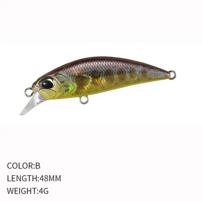 1 τεμ 48 χιλιοστών 4 g Sinking Mini Minnow Bass Trout Lure Trolling Crankbait Wobbler Fishing Micro Lure Sinking Fishing Pesca 48S