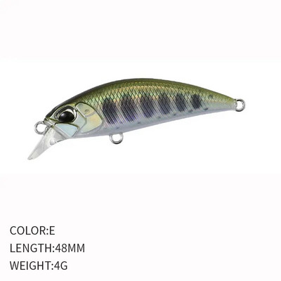 1 τεμ 48 χιλιοστών 4 g Sinking Mini Minnow Bass Trout Lure Trolling Crankbait Wobbler Fishing Micro Lure Sinking Fishing Pesca 48S