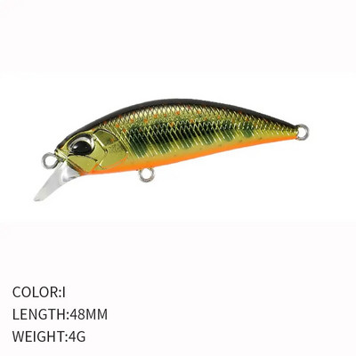 1 τεμ 48 χιλιοστών 4 g Sinking Mini Minnow Bass Trout Lure Trolling Crankbait Wobbler Fishing Micro Lure Sinking Fishing Pesca 48S