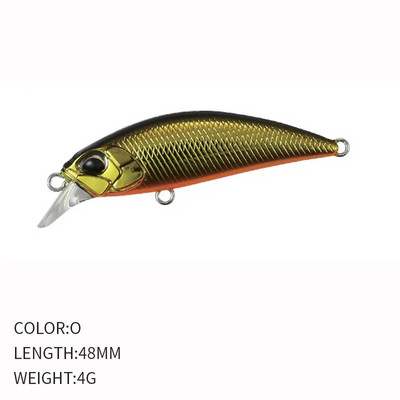 1 τεμ 48 χιλιοστών 4 g Sinking Mini Minnow Bass Trout Lure Trolling Crankbait Wobbler Fishing Micro Lure Sinking Fishing Pesca 48S