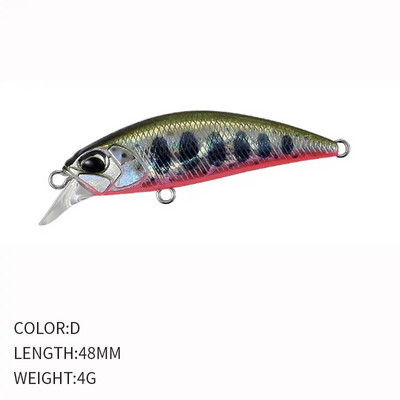 1 τεμ 48 χιλιοστών 4 g Sinking Mini Minnow Bass Trout Lure Trolling Crankbait Wobbler Fishing Micro Lure Sinking Fishing Pesca 48S