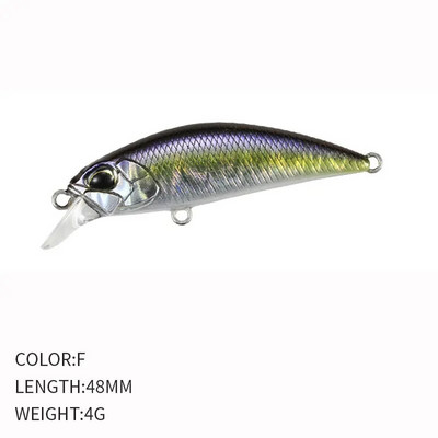 1 τεμ 48 χιλιοστών 4 g Sinking Mini Minnow Bass Trout Lure Trolling Crankbait Wobbler Fishing Micro Lure Sinking Fishing Pesca 48S