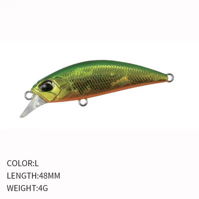 1 τεμ 48 χιλιοστών 4 g Sinking Mini Minnow Bass Trout Lure Trolling Crankbait Wobbler Fishing Micro Lure Sinking Fishing Pesca 48S