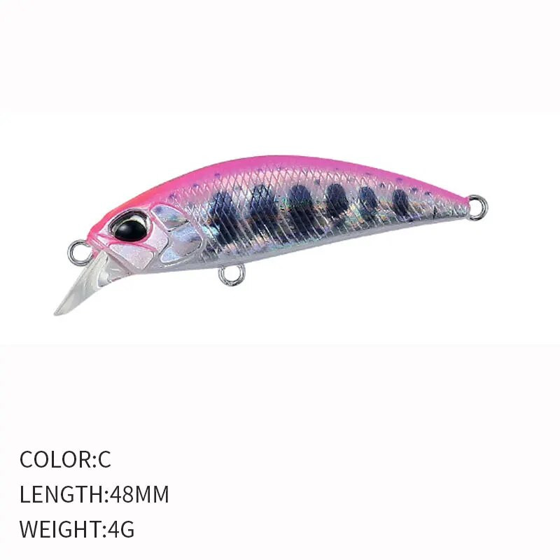 1 τεμ 48 χιλιοστών 4 g Sinking Mini Minnow Bass Trout Lure Trolling Crankbait Wobbler Fishing Micro Lure Sinking Fishing Pesca 48S