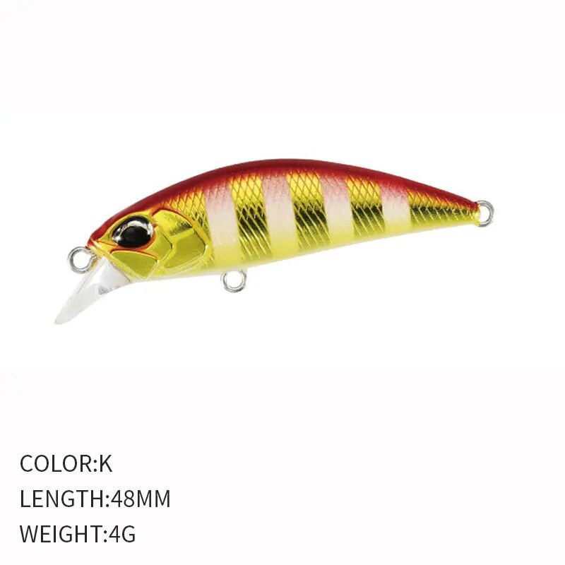 1 τεμ 48 χιλιοστών 4 g Sinking Mini Minnow Bass Trout Lure Trolling Crankbait Wobbler Fishing Micro Lure Sinking Fishing Pesca 48S