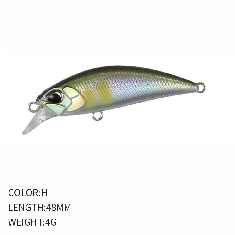 1 τεμ 48 χιλιοστών 4 g Sinking Mini Minnow Bass Trout Lure Trolling Crankbait Wobbler Fishing Micro Lure Sinking Fishing Pesca 48S