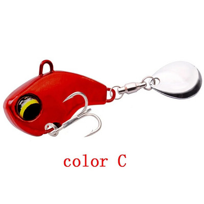 1 tk pöörlev metallist VIB vibratsiooniga sööt, vurr Lusikas kalapüügi landid 6g/14g/26g rakised forelli vobbler kalapüügi kõvad söödad Pesca varustus