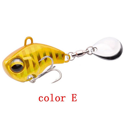1 tk pöörlev metallist VIB vibratsiooniga sööt, vurr Lusikas kalapüügi landid 6g/14g/26g rakised forelli vobbler kalapüügi kõvad söödad Pesca varustus