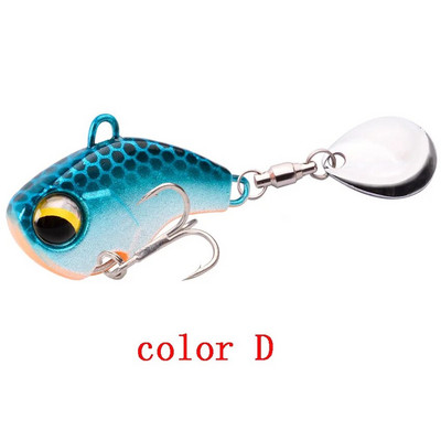 1 tk pöörlev metallist VIB vibratsiooniga sööt, vurr Lusikas kalapüügi landid 6g/14g/26g rakised forelli vobbler kalapüügi kõvad söödad Pesca varustus