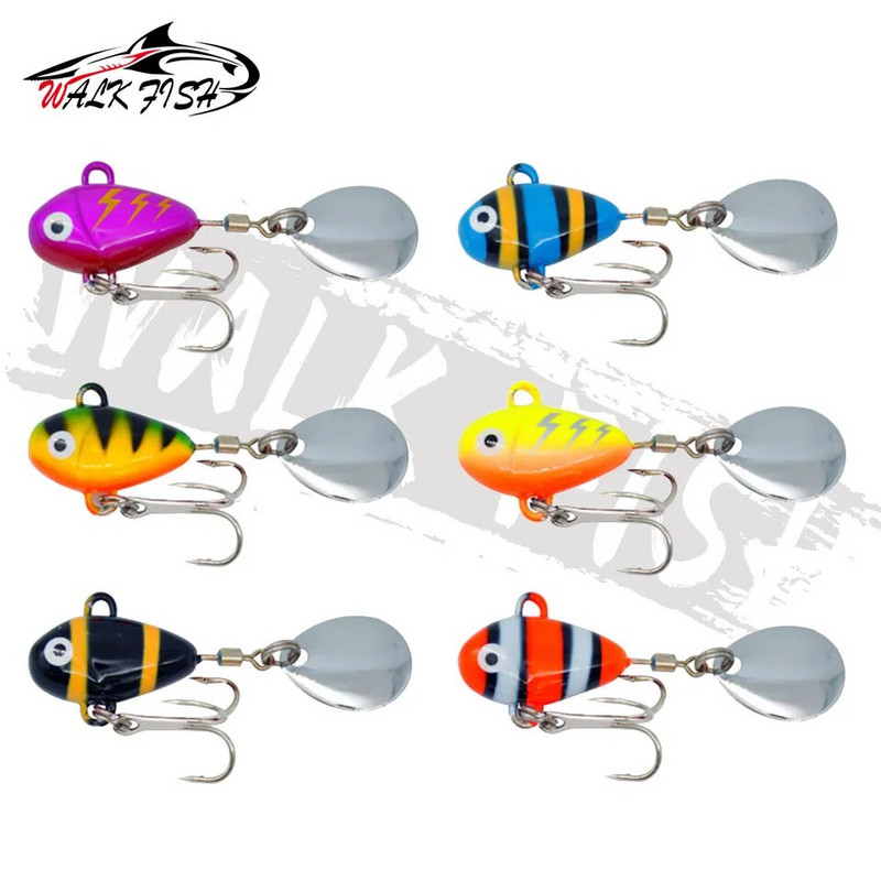 WALK FISH 1 KOM Novi metalni mini VIB sa žlicom mamac za pecanje 10 g 2,1 cm pribor za pecanje Pin Crankbait Vibracijski spinner Mamac za tonuće