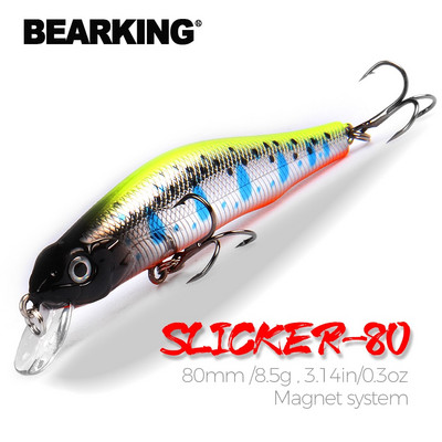 BEARKING 80mm-es 8,5g-os professzionális minőségű mágneses súlyú horgászcsalik minnow hajtókaros hot model Artificial Bait Tackle