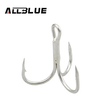 ALLBLUE Super Strong Treble Hooks Sharp Hooks 2/0 1/0 1# 2# 4# 6# 8# 10# 10pcs/lot Fishing Tackle Fishhook Terminal Tackle