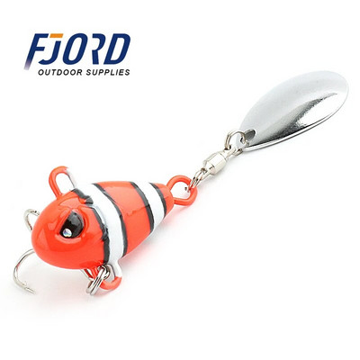 FJORD Tail Spinning 7g 10.5g 14g 21g Balance Rotating Metal Jig VIB Vibration Bait Spinner Karote Jauns makšķerēšanas piederums grimšanas māneklis