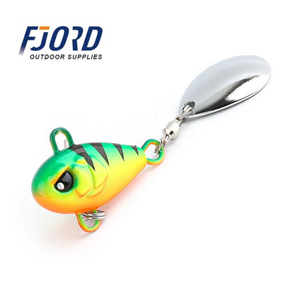 FJORD Tail Spinning 7g 10.5g 14g 21g Balance Rotating Metal Jig VIB Vibration Bait Spinner Karote Jauns makšķerēšanas piederums grimšanas māneklis