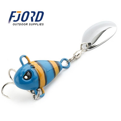 FJORD Tail Spinning 7g 10.5g 14g 21g Balance Rotating Metal Jig VIB Vibration Bait Spinner Karote Jauns makšķerēšanas piederums grimšanas māneklis