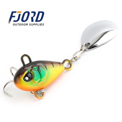 FJORD Tail Spinning 7g 10.5g 14g 21g Balance Rotating Metal Jig VIB Vibration Bait Spinner Karote Jauns makšķerēšanas piederums grimšanas māneklis