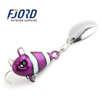 FJORD Tail Spinning 7g 10.5g 14g 21g Balance Rotating Metal Jig VIB Vibration Bait Spinner Karote Jauns makšķerēšanas piederums grimšanas māneklis