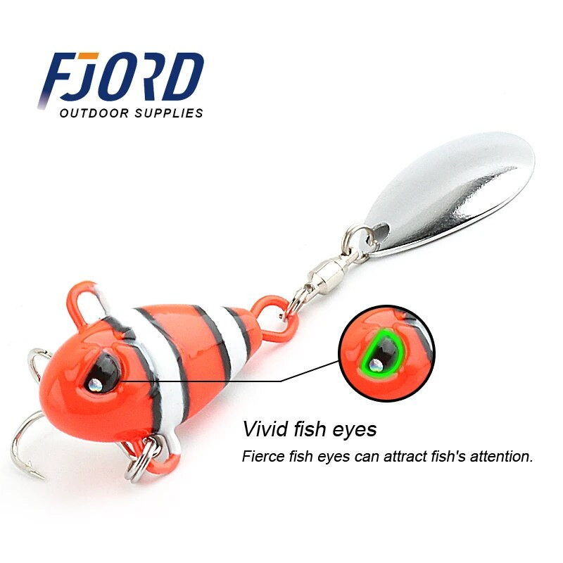 FJORD Tail Spinning 7g 10.5g 14g 21g Balance Rotating Metal Jig VIB Vibration Bait Spinner Karote Jauns makšķerēšanas piederums grimšanas māneklis