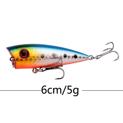 1Pcs 7cm 12g Popper mamac za pecanje tvrdi umjetni mamac Topwater s 2 udice za visoke tonove varalice za ribolov šarana vobler crankbait Pesca