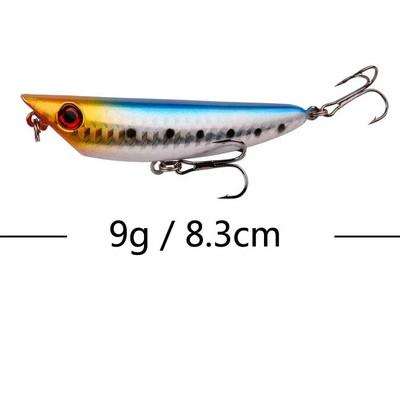 1Pcs 7cm 12g Popper mamac za pecanje tvrdi umjetni mamac Topwater s 2 udice za visoke tonove varalice za ribolov šarana vobler crankbait Pesca