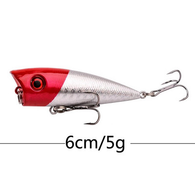 1Pcs 7cm 12g Popper mamac za pecanje tvrdi umjetni mamac Topwater s 2 udice za visoke tonove varalice za ribolov šarana vobler crankbait Pesca