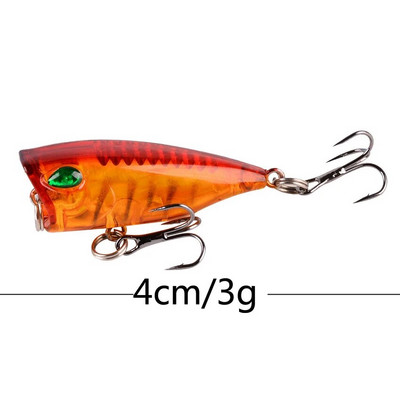1Pcs 7cm 12g Popper mamac za pecanje tvrdi umjetni mamac Topwater s 2 udice za visoke tonove varalice za ribolov šarana vobler crankbait Pesca